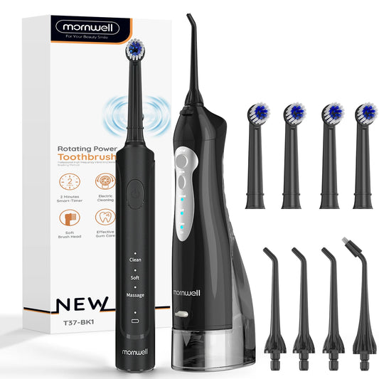 Water Dental Flosser & Waterproof Electric Toothbrush Set Home